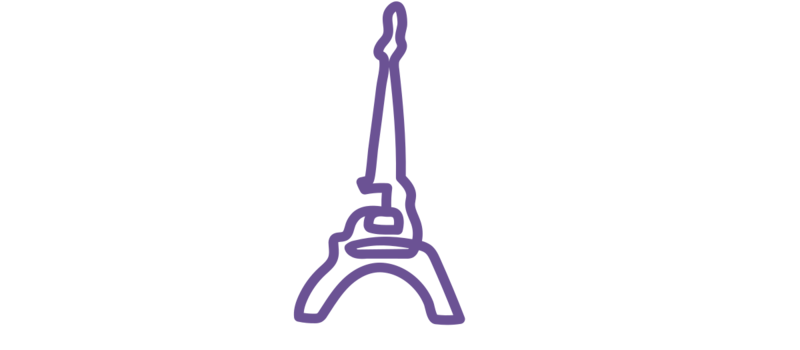 adidas® by tsgabrielle® • Men's • Paris - La Tour Eiffel • Quarter Zip Pullover • White