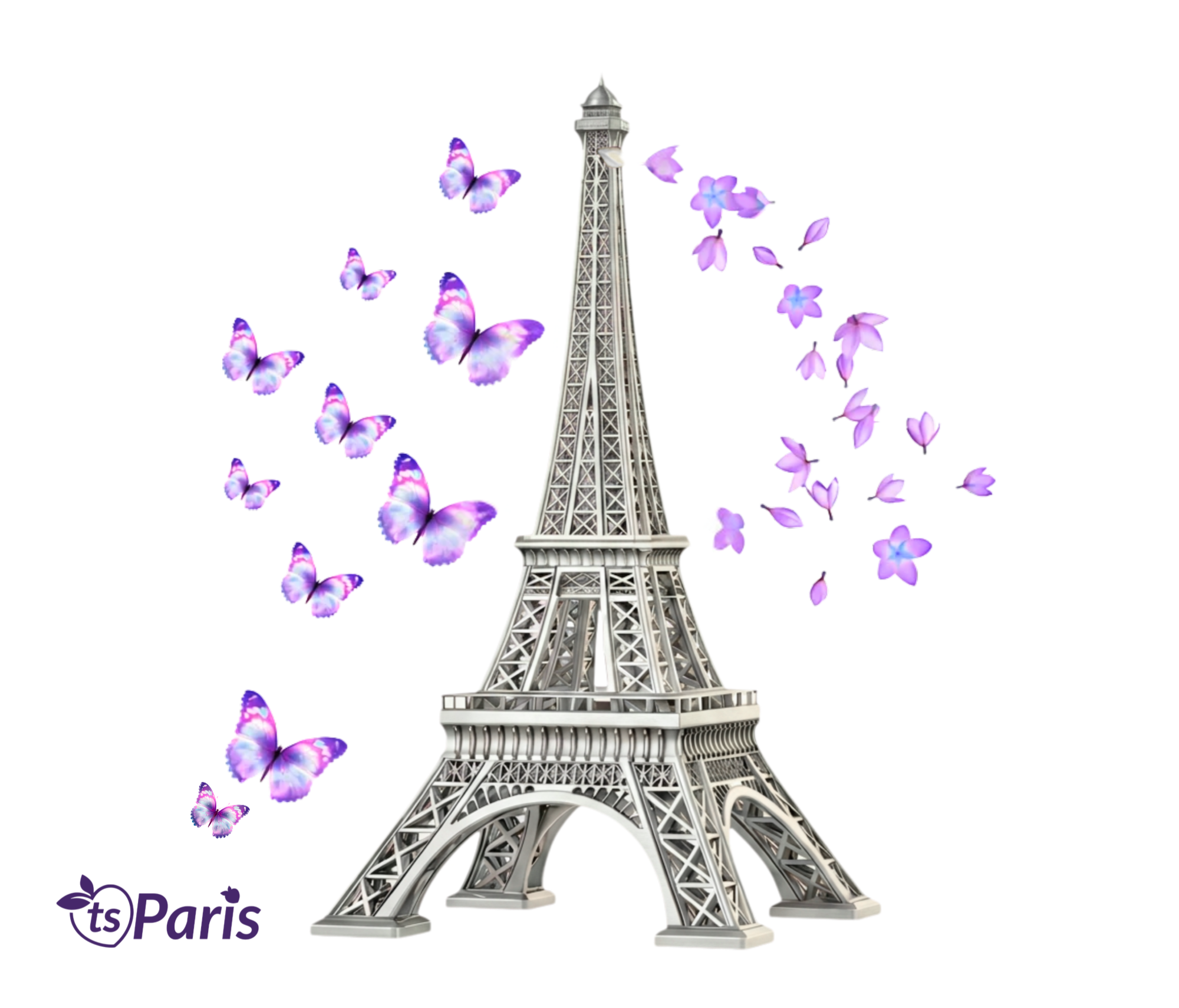 tsgabrielle® • Paris - La Tour Eiffel • Tumbler • Stainless Steel • White • 20 oz