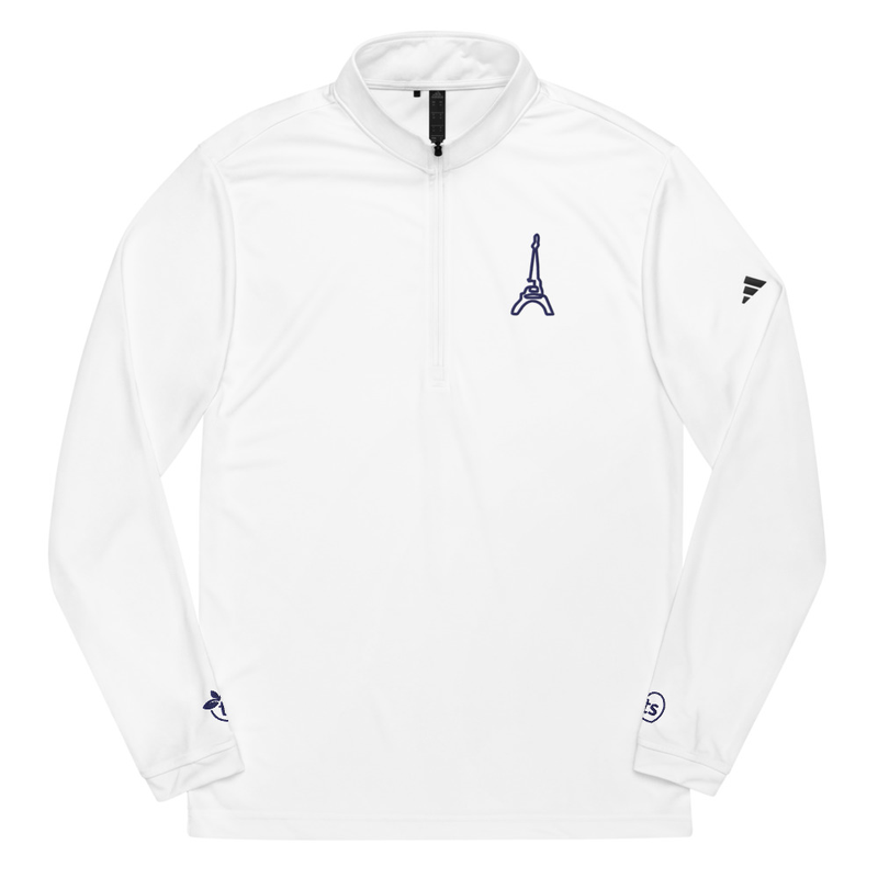 adidas® by tsgabrielle® • Men's • Paris - La Tour Eiffel • Quarter Zip Pullover • White